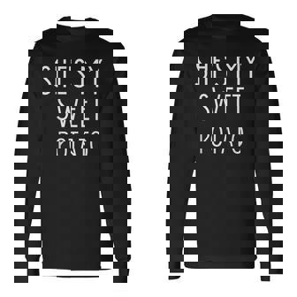 She's My Sweet Potato I Yam Set Couples Thanksgiving Fun Long Sleeve T-Shirt | Mazezy