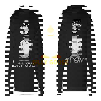 Silly Goose Groucho Glasses Goose On The Loose Silly Person Long Sleeve T-Shirt T-Shirt | Mazezy