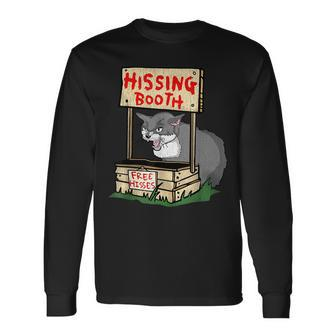 Hissing Booth Free Hisses Cat Long Sleeve T-Shirt - Seseable
