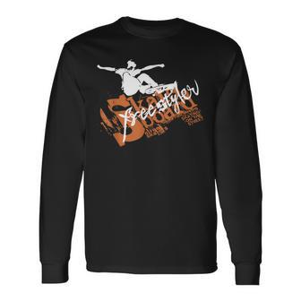 Skateboard Free Style Skateboarding Skate Long Sleeve T-Shirt | Mazezy UK