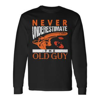 Skeet Shooting Never Underestimate The Old Guy Trap Shooters Skeet Shooting Long Sleeve T-Shirt T-Shirt | Mazezy