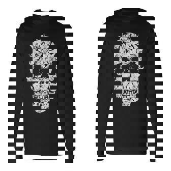 Skull Of Cats Skeleton Kitten Halloween Cat Skull Halloween Long Sleeve T-Shirt T-Shirt | Mazezy