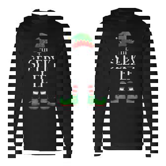 Sleepy Elf Matching Group Xmas Family Christmas Long Sleeve T-Shirt - Thegiftio