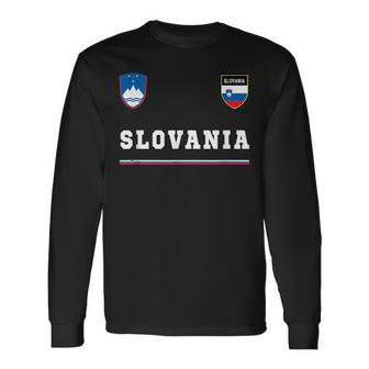 Slovenia SportSoccer Jersey Flag Football Long Sleeve T-Shirt T-Shirt | Mazezy