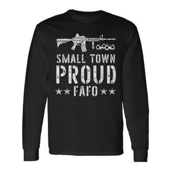 Small Town Proud Fafo Vintage Long Sleeve T-Shirt - Monsterry UK