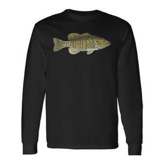 Smallmouth Bass Fisherman Freshwater Fish-Ing Angler Long Sleeve T-Shirt | Mazezy
