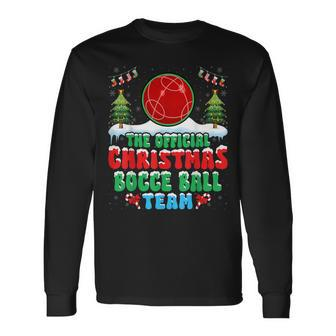 Snow Christmas Bocce Ball Team Bocce Ball Lover Xmas Long Sleeve T-Shirt | Mazezy