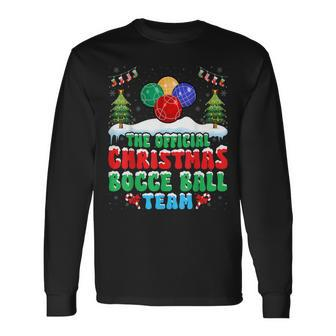 Snow Christmas Bocce Ball Team Bocce Ball Player Xmas Long Sleeve T-Shirt | Mazezy