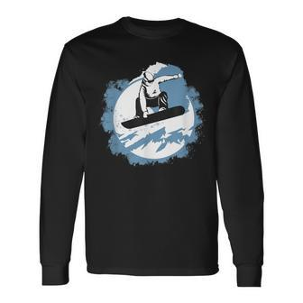 Snowboarding Mountain Wintersports Ski Long Sleeve T-Shirt | Mazezy