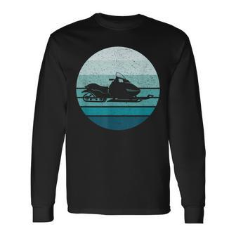 Snowmobile Vintage Style Snowmobiling Long Sleeve T-Shirt | Mazezy