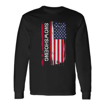 Snowshoeing And Snowshoe Racing Long Sleeve T-Shirt | Mazezy