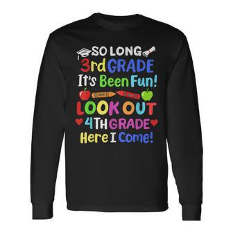 So Long 3Rd Grade Happy Last Day Of School Class Of 2023 Long Sleeve T-Shirt T-Shirt | Mazezy