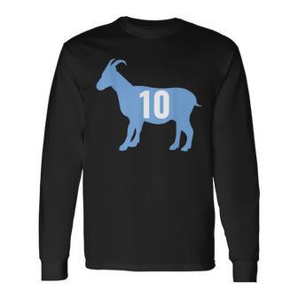 Soccer Goat 10 Argentina Long Sleeve T-Shirt - Monsterry CA