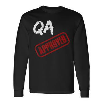 Software Qa Tester Qa Approved Long Sleeve T-Shirt | Mazezy AU