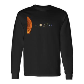 Solar System Nerd Galaxy Science And Planets Astronomy Long Sleeve T-Shirt - Monsterry AU