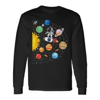 Solar System Planets Science Space Astronaut Universe Galaxy Long Sleeve T-Shirt T-Shirt | Mazezy