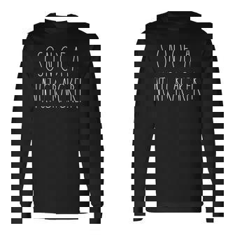 Son Of A Nutcracker Matching Family Christmas Pajamas Long Sleeve T-Shirt | Mazezy