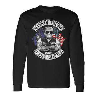 Sons Of Trump Maga Chapter 2024 On Back Maga Long Sleeve T-Shirt | Mazezy