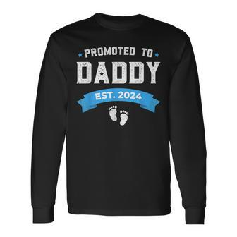 Soon To Be Dad Est 2024 Fathers Day New Dad Vintage Long Sleeve T-Shirt - Seseable