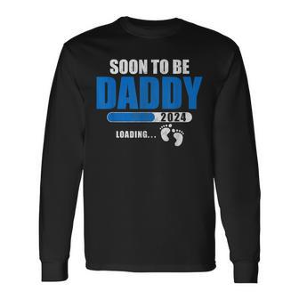 Soon To Be Daddy 2024 Est 2024 Fathers Day First Time Dad Long Sleeve T-Shirt - Thegiftio UK