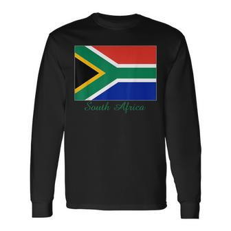 South Africa African Flag Souvenir Long Sleeve T-Shirt | Mazezy AU