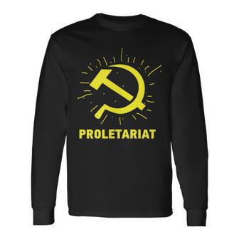 Soviet Union Hammer And Sickle Proletariat Russian T Long Sleeve T-Shirt | Mazezy