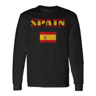 Spain Flag Espana Espanol Spanish Roots Spain Spanish Pride Long Sleeve T-Shirt | Mazezy