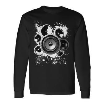 Speaker Building Electronics Sound Frequency Subwoofer Inch Long Sleeve T-Shirt | Mazezy