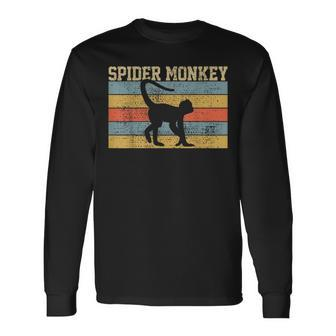 Spider Monkey Vintage Long Sleeve T-Shirt | Mazezy