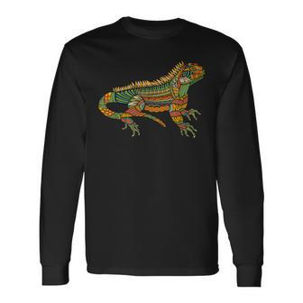 Spiritual Iguana Magical Ornamental Reptile & Lizard Long Sleeve T-Shirt | Mazezy