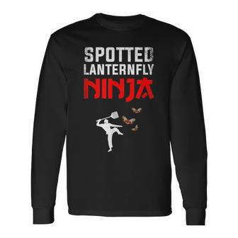 Spotted Lantern Fly Ninja Spotted Lanternfly Long Sleeve T-Shirt | Mazezy