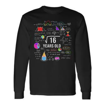 Square Root Of 16 4Th Birthday 4 Year Old Math Lover Math Long Sleeve T-Shirt T-Shirt | Mazezy