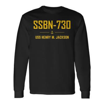 Ssbn730 Uss Henry M Jackson Long Sleeve T-Shirt - Thegiftio UK