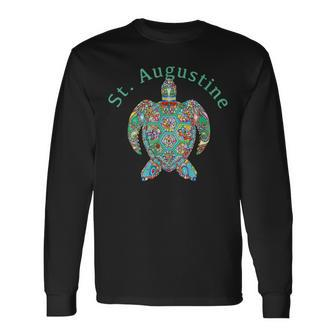 St Augustine Tribal Turtle Long Sleeve T-Shirt | Mazezy