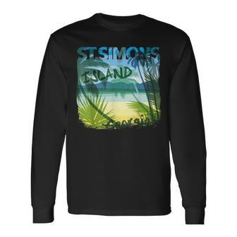 St Simons Island Georgia Beach Summer Matching Tree Georgia And Merchandise Long Sleeve T-Shirt T-Shirt | Mazezy