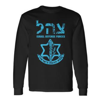 I Stand With Israel Jewish Israeli Flag Jewish Long Sleeve T-Shirt - Thegiftio UK
