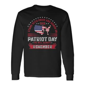Stand With Pride And Honor On Memorial Day Long Sleeve T-Shirt | Mazezy