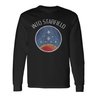 Starfield Star Field Space Galaxy Universe Vintage Long Sleeve T-Shirt - Monsterry DE