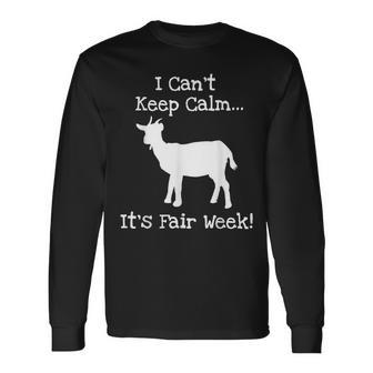 State And County Fair Show Goat Farm Animal Showing Long Sleeve T-Shirt | Mazezy