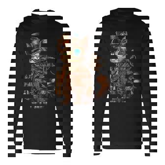 Steam Punk Cat Kitten Kitty Steampunk Long Sleeve T-Shirt - Thegiftio