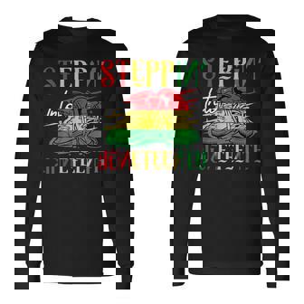 Stepping Into Junenth Like My Ancestors Youth Shoes Long Sleeve T-Shirt | Mazezy