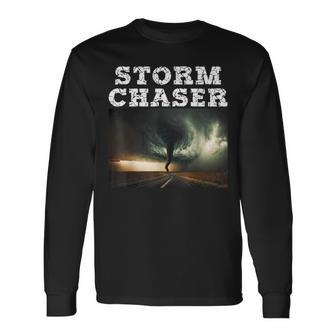Storm Chaser Tornado Picture Meteorologist Weather Long Sleeve T-Shirt - Monsterry CA