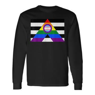Straight Ally Pride Flag Gay Transgender Intersex Lgbtq Long Sleeve T-Shirt T-Shirt | Mazezy