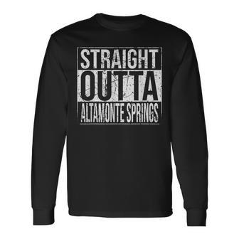 Straight Outta Altamonte Springs Vintage Long Sleeve T-Shirt | Mazezy