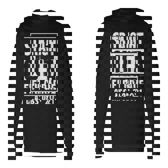 Straight Outta Fifth Grade Class Of 2021 Long Sleeve T-Shirt | Mazezy
