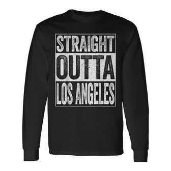 Straight Outta Los Angeles California Long Sleeve T-Shirt | Mazezy