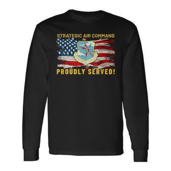 Strategic Air Command Sac Us Air Force Vintage Long Sleeve T-Shirt - Seseable