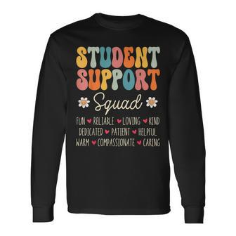 Student Support Squad Appreciation Week Back To School Long Sleeve T-Shirt - Seseable