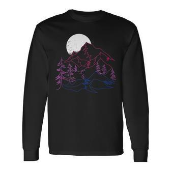 Subtle Bisexual Landscape Bisexuality Bi Ally Lgbt Pride Long Sleeve T-Shirt T-Shirt | Mazezy