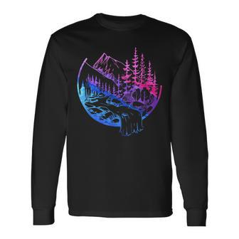 Subtle Bisexual Landscape Bisexuality Bi Ally Lgbt Pride Pride Month Long Sleeve T-Shirt T-Shirt | Mazezy